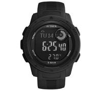 AVTREK Reloj deportivo multifunción con altímetro, barómetro y termómetro, 50 metros de impermeabilidad, 12/24 horas, cronómetro y alarma (negro)