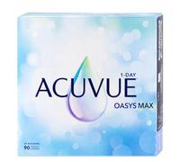 AVUCUE Oasys Max 1-Day con tecnología TearStable y filtro de luz OptiBlue | Tecnología TearStable - Filtro OptiBlue Light - Hidrogel de silicona transpirable - Protección UV clase 1