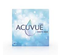 AVUCUE Oasys Max 1-Day Lentes diarias con tecnología TearStable y filtro de luz OptiBlue, +4.00 dpt, diámetro 14.3 mm, 90 unidades, adición, curva base 8.5 mm, 4.0 dioptría