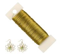 AVUELOI Alambre fino para manualidades, 0,30 mm de diámetro, 50 m, fabricación de joyas, alambre floral, ramo de flores, envoltura de tallos, oro