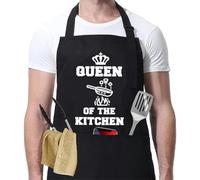 AVUELOI Divertido Delantal Panadero para Mamá, Queen's Kitchen, delantal de cocina ajustable para mujer, Regalos para Mamá, Esposa, Novia, Día de la Madre, Cumpleaños, Navidad