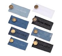 AVUELOI Hebilla Extensora de Cintura Elástic, 8 Piezas, Extensor Pantalon Embarazada, Prolongador de Botón Ajustable Banda, no Requiere, para Hombres y Mujeres, para Fald, Jeans y Camisas