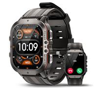 AVUMDA Reloj Inteligente Hombre 1,96 Pulgadas AMOLED Pantalla HD, Smartwatch con frecuencia cardíaca SpO2, Podómetro 100+ Modos Deportivos, Smartwatch Hombre Impermeable IP68 para Android iOS