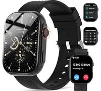AVUMDA Reloj Inteligente Hombre Mujer,2.01" Smartwatch con Llamadas Bluetooth,SpO2/Pulsómetro/Monitor de Sueño,123 Modos Deporte Pulsera Actividad,Impermeable IP68 Reloj Deportivo para iPhone Android