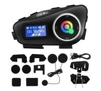 Avutrel Intercomunicador Moto Auriculares Moto Impermeable Sistema de Comunicación 1000m, Radio FM BT5.3 Asistente de Voz Llamadas Sin Manos