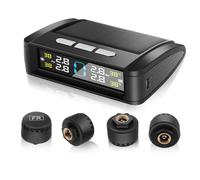 Avutrel TPMS Sistema De Monitoreo De PresióN De NeumáTicos con 4 Sensor Presion Neumaticos 5 Modos De Alarma, Universal con EnergíA Solar para Coche SUV Caravanas Remolques