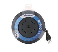 AVVOLGICAVO UFO DESIGN SUPER SLIM 5 MT 4 PRESE BIVALENTI CABLE SECTION 3G1.5 MM