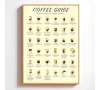 AVWXZBDFH Guía De Café: Lienzo Para Pared, Decoración De Cocina, Hogar, Pósteres E Impresiones, 40 X 60 Cm, Sin Marco