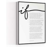 AVWXZBDFH Impresión Artística De Lienzo Para Pared, Póster Del Poema If De Rudyard Kipling, Pintura Minimalista Con Cita De Fuente, Decoración De Pared, 40 X 60 Cm, Sin Marco