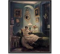 AVWXZBDFH Pintura En Lienzo De Mujer Leyendo Un Libro, Retrato De Mujer, Cuadro De Arte De Pared Vintage Para Decoración Del Hogar, 40 X 60 Cm, Sin Marco