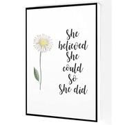 AVWXZBDFH Póster En Lienzo Ella Creía Que Podía Y Lo Hizo, Impresión Minimalista, Decoración Para Sala De Estar Y Oficina, 40 X 60 Cm, Sin Marco