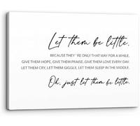 AVWXZBDFH Pósteres E Impresiones De Let Them Be Little, Lienzo Minimalista Con Frase Motivacional, Decoración Del Hogar, 40 X 60 Cm, Sin Marco
