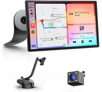 Avylet Carplay - Pantalla para Coche Andriod de 9 Pulgadas con cámara de Copia de Seguridad Impermeable IP67, estéreo para Coche Bluetooth, navegación GPS, Control de Voz, Bluetooth, AUX, FM