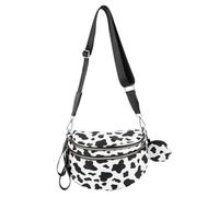 AVZYARDY Bolsa de nylon liviana para mujeres, pequeños bolsos de cuerpo cruzado con bolsa de auriculares a juego, bolsos de hombro casuales de bolsillo múltiple con correa de hombro ajustable para com