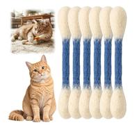 AVZYARDY Hisopos de algodón para Gatos con Hierba gatera, Pack de 6 Juguetes Grandes Tipo Q-Tip, Accesorios de Juego interactivos de Fieltro para estimular, Ejercicio y aliviar el aburrimiento