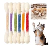 AVZYARDY Hisopos de algodón para Gatos con Hierba gatera, Pack de 6 Juguetes Grandes Tipo Q-Tip, Accesorios de Juego interactivos de Fieltro para estimular, Ejercicio y aliviar el aburrimiento