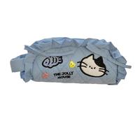 AVZYARDY Lindo estuche de lápiz de bordado de dibujos animados para niñas Soft Dumpling Shape Stationery Pouch Bolsa de la oficina de maquillaje multifuncional para la universidad escolar o el trabajo