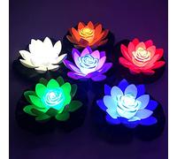 AVZYARDY Loto con Luc, Luz Flotante Loto LED RGB Impermeable al Aire Libre, Flotant Luc tanque para c La Piscina l Patio Trasero l Jardín