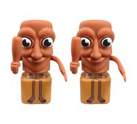 AVZYARDY Modelo de adornos de escritorio de escritorio italiano Brainrot Stickman Ai, Talking & Press Light de escritorio, Tung Tung Tung Tung Sahur Style Keychain Mochila para niños Adultos Gift-2pcs