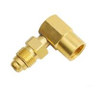 AW-407 / CGA-032 Adaptador de gas inerte de latón de 90 grados para soldadura de argón - Compatible con Everlast para soldadores TIG y MIG, vertical que ahorra espacio