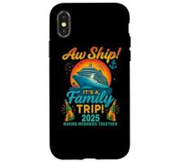 Aw Ship It's A Family Trip 2025 Shirt Camiseta divertida Carcasa para iPhone X/XS