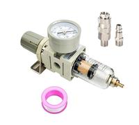 AW2000-02 Pneumatic 1/4 BSP Air Filter Pressure Regulator Combo Piggyback, Air Tool Compressor Filter With Gauge(AW2000-02 C C)