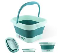 AWA - Baño de pies plegable con puntos de acupresión, resistente y fácil de almacenar, cubo plegable multiusos para remojar los pies, ideal para relajación y alivio del dolor (lavabo de baño de pies