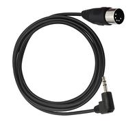 AWADUO Cable DIN de 5 pines, MIDI Din 5 pines macho a 90 grados 3,5 mm macho TRS estéreo Jack cable de audio para altavoz, amplificador, mezcla, teclado MIDI (0,5 m)