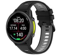 AWADUO Compatible con Garmin Forerunner 970/570 47mm/265/265 Music/255 Correa de repuesto de silicona de 22 mm suave y duradera con accesorios para reloj inteligente de liberación rápida (negro + gris
