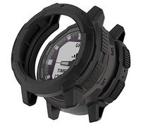 AWADUO Compatible con Garmin Instinct Crossover funda protectora, Smartwatch PC funda protectora suave negro Smartwatch accesorios