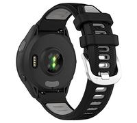 AWADUO Correa de repuesto compatible con Garmin Forerunner 265S/255S/255S, correa de silicona de repuesto de 18 mm, accesorios de reloj (negro y gery)