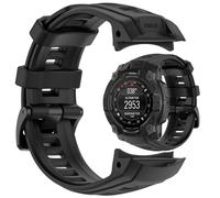 AWADUO Correa de repuesto compatible con Garmin Instinct 3 de 50 mm, correa de muñeca de silicona de 26 mm, suave y duradera con accesorios de liberación rápida (color negro)