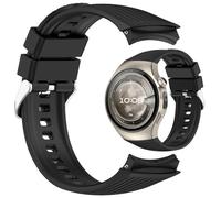 AWADUO Correa de repuesto de silicona compatible con Huawei Watch 5 de 42 mm, suave y duradera, con accesorios de liberación rápida (color negro), 42mm, No es una piedra preciosa