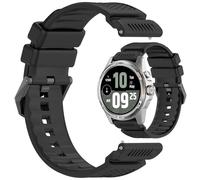 AWADUO Correa de repuesto de silicona de 24 mm compatible con Ticwatch Atlas/Pro 5 Enduro/Pro 5, correa de muñeca de silicona, suave y duradera, con accesorios de liberación rápida (color negro)