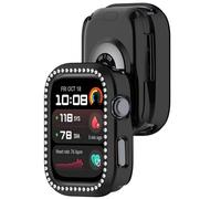 AWADUO Funda protectora compatible con Huawei Wacth D2, repuesto para reloj inteligente, funda protectora de PC, accesorios de reloj con decoración de diamantes sintéticos (negro)