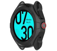 AWADUO Funda protectora compatible con Ticwatch Pro 5 Enduro, funda protectora de silicona TPU para reloj inteligente, funda protectora suave y duradera, accesorios de reloj (negro)