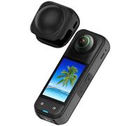 AWADUO Funda protectora de silicona compatible con Insta360 X4/X5 para lente Insta360 X4/X5, correa para el cuello, a prueba de golpes, carcasa de cuerpo completo, accesorio estabilizado para cámara