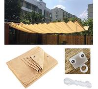 AWAING Malla Sombreo Extensible,Tela para SombraPaño de Sombra Toldo retráctil Resistencia a los Rayos UV 85% Transpirable Secado rápido Impermeable HDPE Sombra Ambiente Mejorado de la casa UV Mall