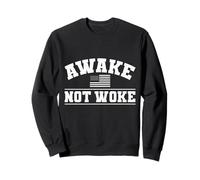 Awake Not Woke American Patriot USA Flag Gift Sudadera