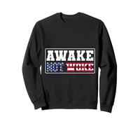 Awake Not Woke American Patriot USA Flag Gift Sudadera