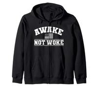Awake Not Woke American Patriot USA Flag Gift Sudadera con Capucha