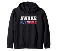 Awake Not Woke American Patriot USA Flag Gift Sudadera con Capucha