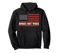 Awake Not Woke American Patriot USA Flag Gift Sudadera con Capucha