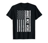 Awake Not Woke Pro Freedom American Patriot Camiseta