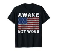 Awake Not Woke Pro Freedom American Patriot Camiseta