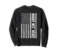 Awake Not Woke Pro Freedom American Patriot Sudadera