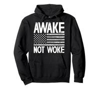 Awake Not Woke Pro Freedom American Patriot Sudadera con Capucha