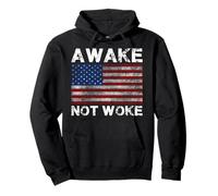 Awake Not Woke Pro Freedom American Patriot Sudadera con Capucha
