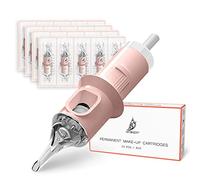 AWAKEN Rosa Cartuchos de agujas Microblading Ceja Labio Eyelilner Tatuaje PMU Desechable Sterile Herramienta de Suministro de Maquillaje Permanente (0.25mm/3RLLT)