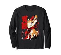 Awakened Shiba Inu Perro japonés de Arte Callejero Manga Larga